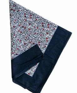 Leto Navy Floral Scarf Hair Accessories