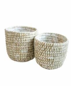 Accent Decor Natural Stacked Baskets Home Decor