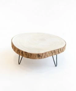 Creative Co-op Kitchen Wood Slice Pedestal 11"