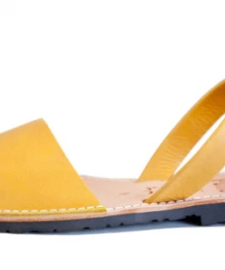 Avarcas USA Shoes Pons: Leather Sandal In Saffron