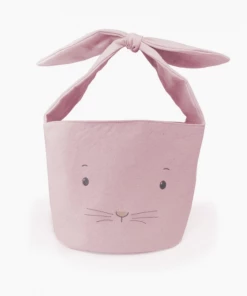 Bunnies By The Bay Bunny Basket - Pink + Cream Baskets & Bins