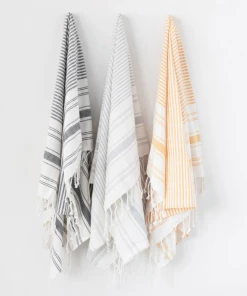 Creative Co-op Turkish Cotton Striped Bath Towel GIFT