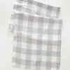 Heirloom Collection Kitchen Linen Table Runner In Light Blue Gingham