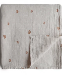 Mushie GIFT Muslin Swaddle Blanket Organic Cotton