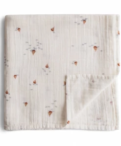 Mushie GIFT Muslin Swaddle Blanket Organic Cotton