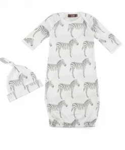 Milkbarn Bamboo NB Gown & Hat Set