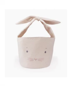Bunnies By The Bay Bunny Basket - Pink + Cream Baskets & Bins