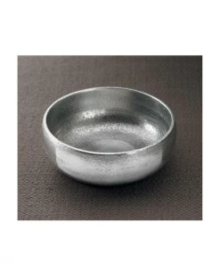 India Handicrafts Silver Textured Dip Bowl
