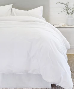 Pom Pom At Home Home Decor Cotton Sateen Duvet Cover In White