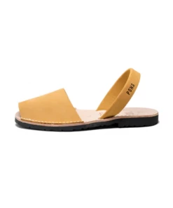 Avarcas USA Pons: Leather Sandal In Mustard Shoes